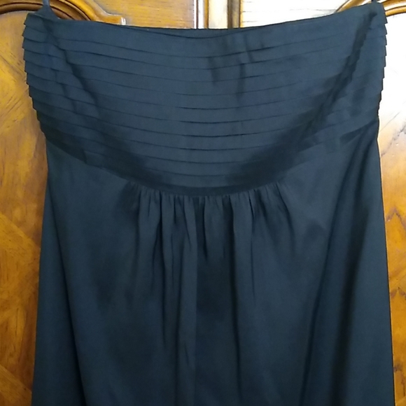 Banana Republic Silk Pleated Bodice Strapless Cocktail Dress Size 8 Petite - Picture 2 of 7